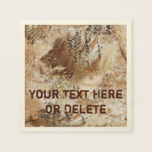 Serviettes en papier rustique Cool personnalisées