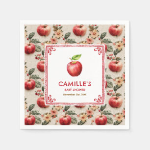 Serviettes en papier rustiques pour baby shower su