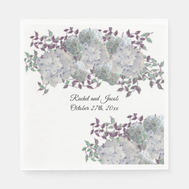 Serviettes en papier rustiques pour mariage aux ho (Devant)