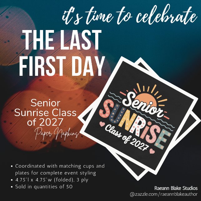 Serviettes en papier Senior Sunrise 2027 (Créateur téléchargé)