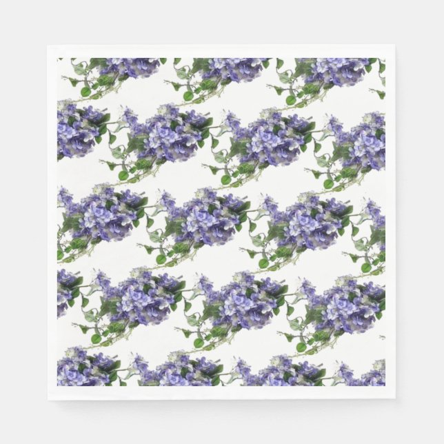 Serviettes en papier - Serviettes Hydrangeas (Devant)