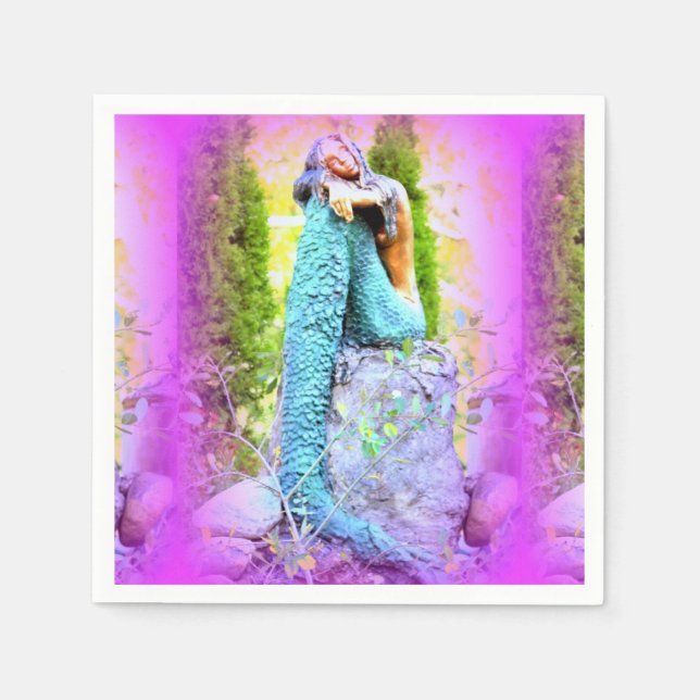 serviettes en papier sirène rêvées (Devant)