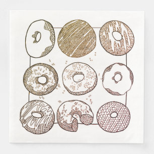 Serviettes en papier standard pour dîner KNIT DONU