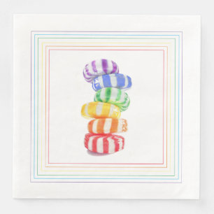 Serviettes en papier standard pour dîner RAINBOW C