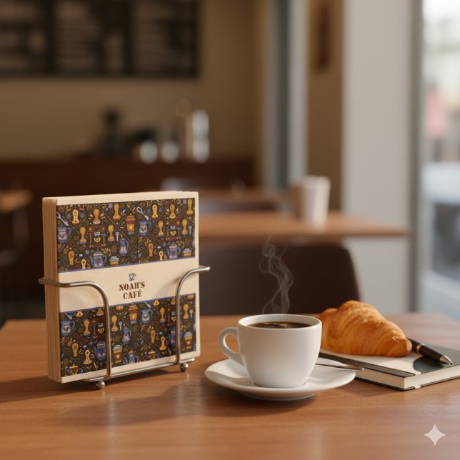 Serviettes en papier sur le thème du café Folk — m (Créateur téléchargé)