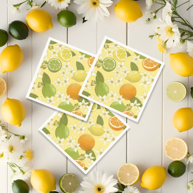 Serviettes en papier sur les fruits d'été citrique (Summer Paper Party Napkins)
