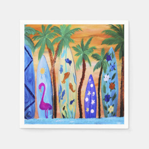 Serviettes en papier surfsboards de mon art