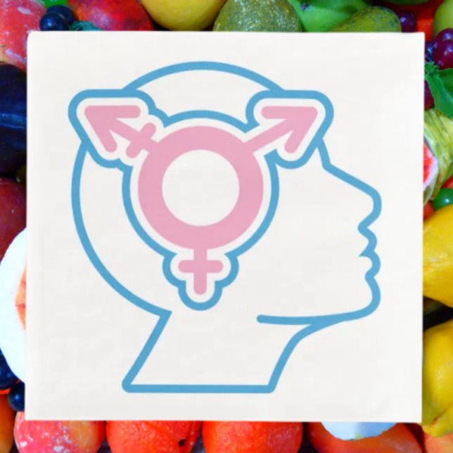 Serviettes en papier symbole de fierté trans (Créateur téléchargé)