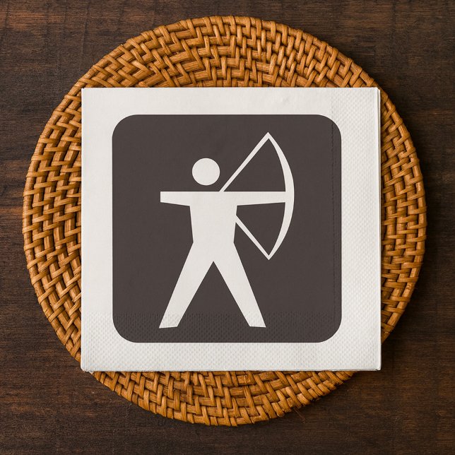 Serviettes en papier symbole de tir à l'arc (Créateur téléchargé)