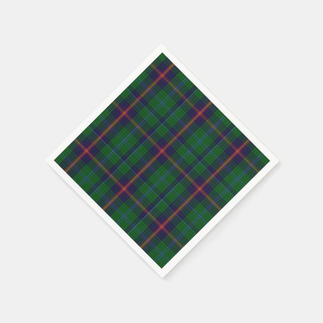 Serviettes en papier tartan (Coin)