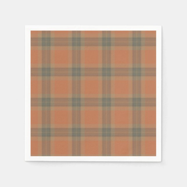 Serviettes en papier Tartan crème (Devant)