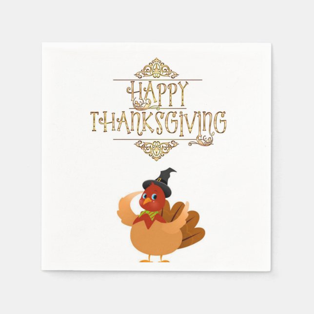Serviettes en papier Thanksgiving (Devant)