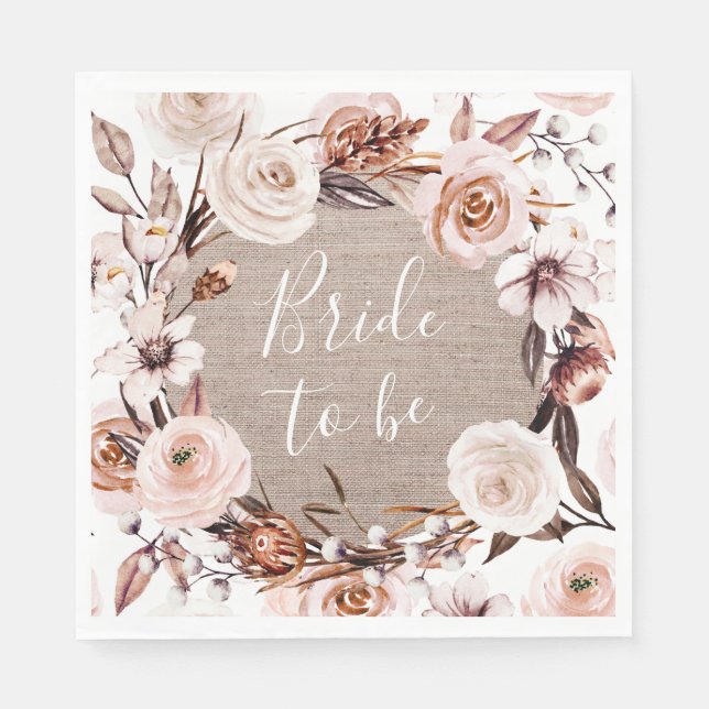 Serviettes en papier toile de jute pour enterremen (Devant)