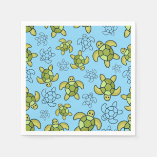 Serviettes en papier Tortue, Anniversaire de Tortu