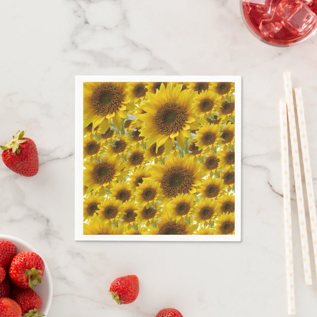 Serviettes en papier tournesol (En situation)