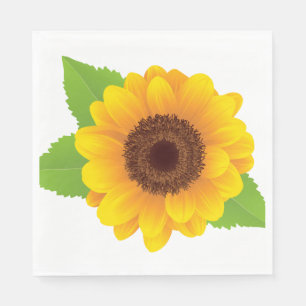 Serviettes en papier tournesol