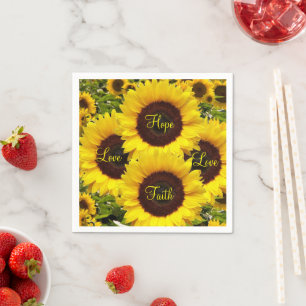 Serviettes en papier tournesol