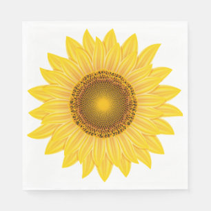 Serviettes en papier tournesol