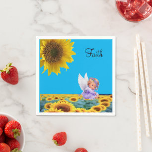 Serviettes en papier Tournesol Angel