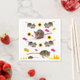 Serviettes en papier Tournesol Souris