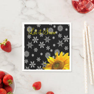 Serviettes en papier Tournesols Flocons