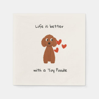 serviettes en papier Toy Poodle