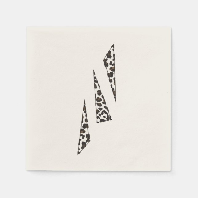 Serviettes en papier triangles tachetées (Devant)