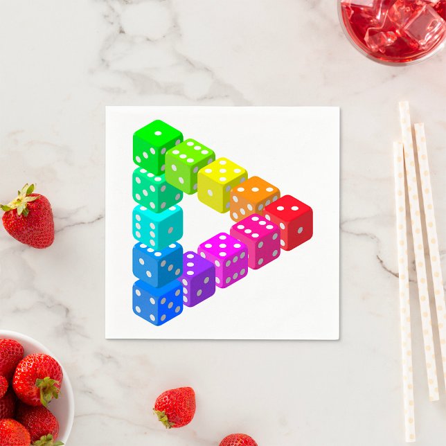 Serviettes en papier triangulaires aux dés (Créateur téléchargé)