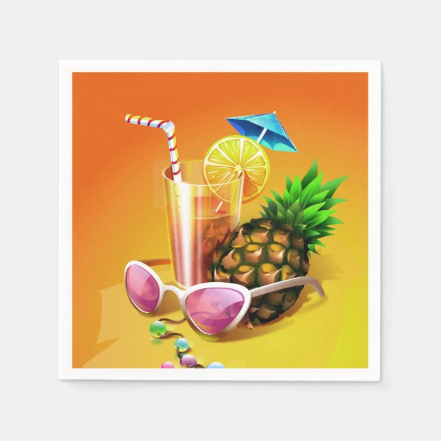 Serviettes en papier Tropical Drink (Devant)