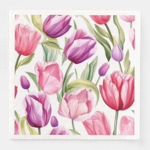 Serviettes en papier Tulipes