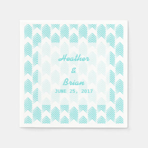 Serviettes en papier Turquoise Tribal Arrows
