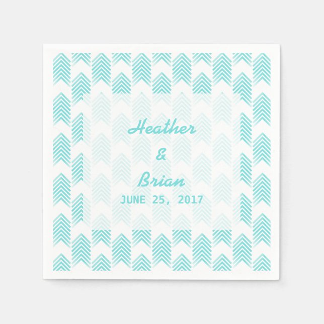 Serviettes en papier Turquoise Tribal Arrows (Devant)