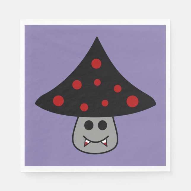 Serviettes en papier vampire de champignons (Devant)
