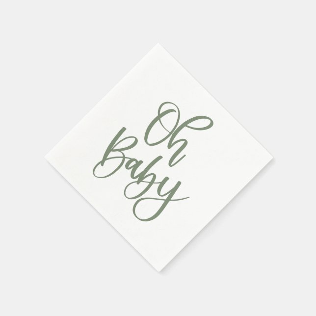 Serviettes en papier vert Oh Baby (Coin)