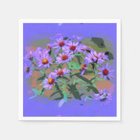 serviettes en papier violets