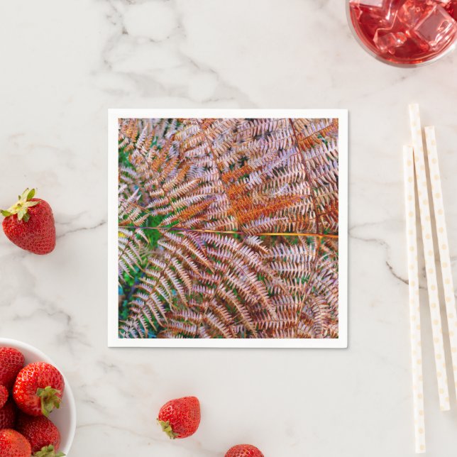 Serviettes en papier Woodland Ferns (En situation)