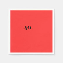 Serviettes en papier XO rouges