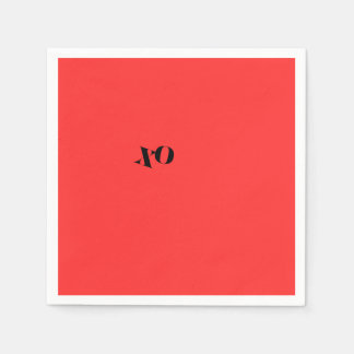 Serviettes en papier XO rouges