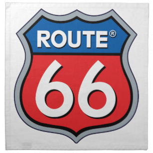 Serviettes En Tissus Logo Route 66