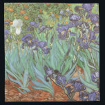 Serviettes En Tissus Vincent van Gogh - Irises<br><div class="desc">Irises (1889) de Van Gogh est un post impressionnisme vintage de peinture de nature fleurie d'art. Un groupe d'iris à barbe violet et une seule fleur d'iris blanc poussent dans un jardin. C'était l'une de ses premières peintures alors qu'il était à l'asile à Saint-Rémy-de-Provence. En 1987, il est devenu le...</div>