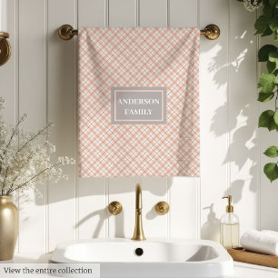 Serviettes Famille Salle de Bain Corail Gris Éléga