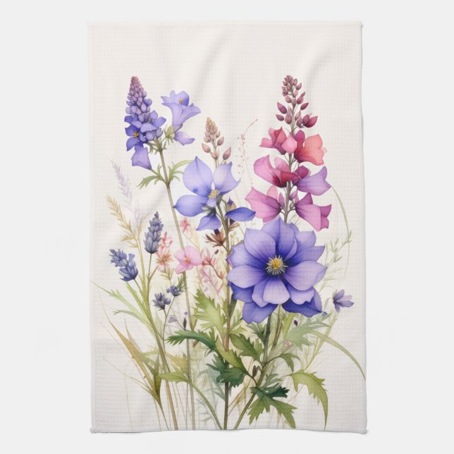 Serviettes Florales, Serviette de Cuisine Fleurs S (Vertical)
