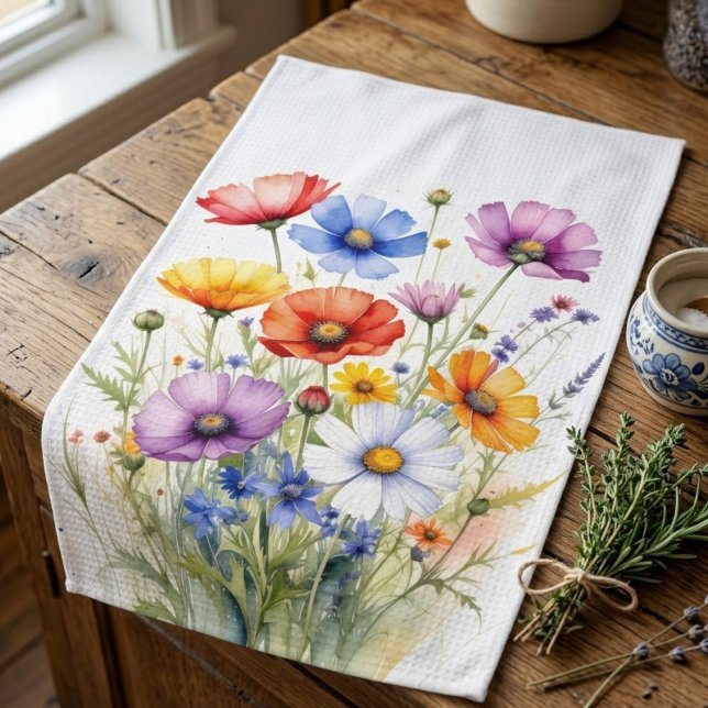 Serviettes Florales, Torchons Fleurs Sauvages, Pri (Créateur téléchargé)