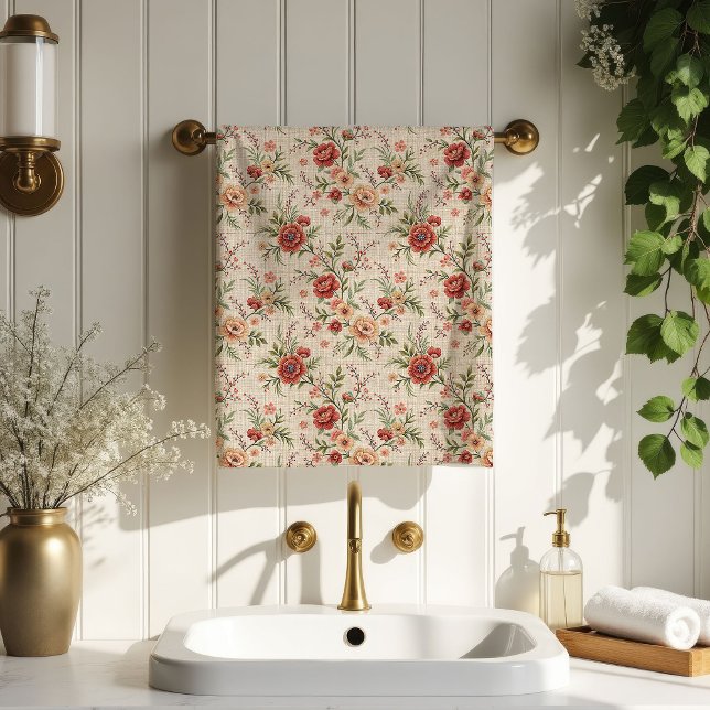 Serviettes Ivory Bloom Romantique Shabby Chic Acce (Ivory Bloom Towels Romantic Shabby Chic Accent)
