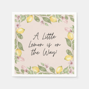 Serviettes jetables citron rose