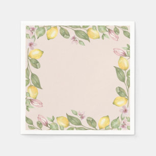 Serviettes jetables citron rose