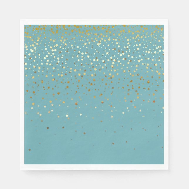 SERVIETTES JETABLES FÊTE EN PAPIER PETITES ÉTOILES (Devant)