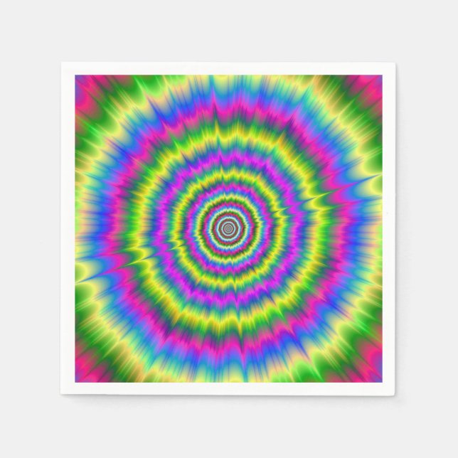 Serviettes jetables Neon Explosion (Devant)