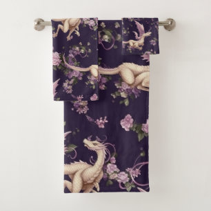 Serviettes Lilac, Roses et Dragons Blancs