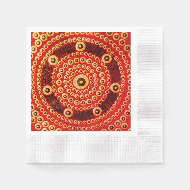 Serviettes Mandala, Serviettes en papier pour cock (Devant)